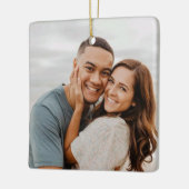 Lächeln ist Liebe, Weihnachten Hochzeit Keramikornament (Links)