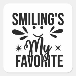 Lächeln ist mein Liebling, Lächeln ist mein Liebli Quadratischer Aufkleber