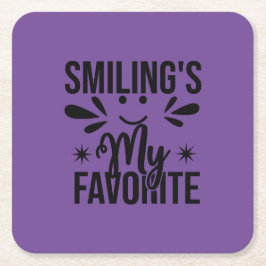 Lächeln ist mein Liebling, Lächeln ist mein Liebli Rechteckiger Pappuntersetzer