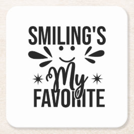 Lächeln ist mein Liebling, Lächeln ist mein Liebli Rechteckiger Pappuntersetzer