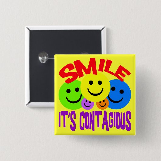 LÄCHELN ITIS ANSTECKEND BUTTON (Vorne & Hinten)
