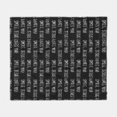 Lächeln, Jesus Liebe Sie Schwarz und Weiß Fleecedecke (Vorderseite (Horizontal))