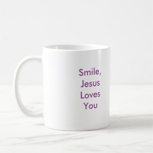Lächeln, Jesus-Liebe Sie! Tasse (Links)