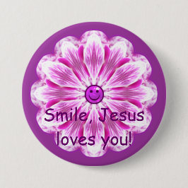 Lächeln, Jesus-Lieben Sie! Button