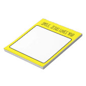 Lächeln, Jesus Lieben Sie gelb glücklichen Sonnens Notizblock (Rotiert)