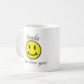 Lächeln, Jesus-Lieben Sie Kaffeetasse (Vorderseite Links)