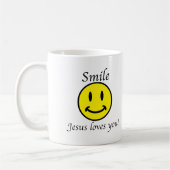 Lächeln, Jesus-Lieben Sie Kaffeetasse (Links)