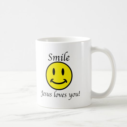 Lächeln, Jesus-Lieben Sie Kaffeetasse (Rechts)