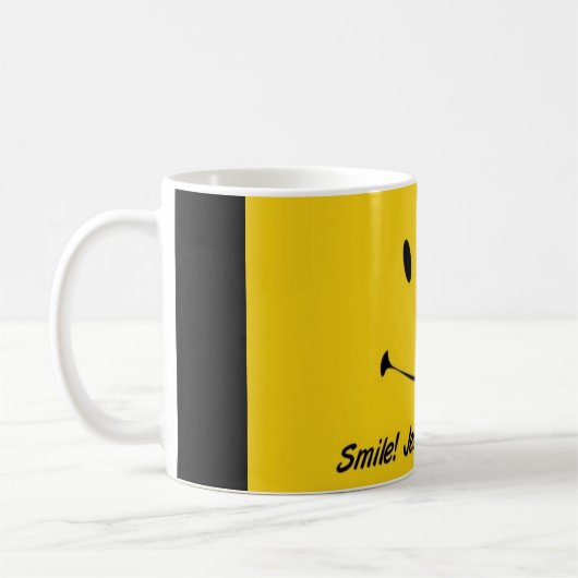 Lächeln-Jesus-Lieben Sie Tasse (Links)