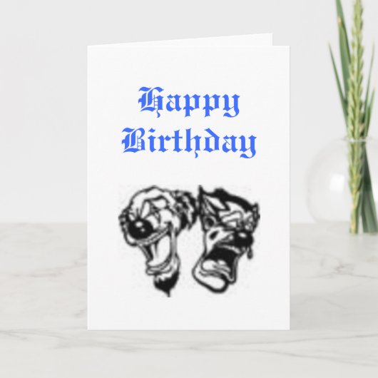 Lächeln jetzt später weinen karte (Vorderseite)