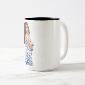 Lächeln junge Frau Kaffee Tasse (VorderseiteRechts)