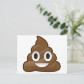 Lächeln Kack Emoji Postkarte (Stehend Vorderseite)