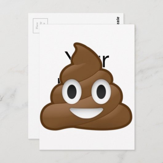 Lächeln Kack Emoji Postkarte (Vorne/Hinten)