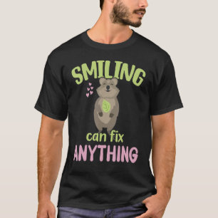 Lächeln kann alles reparieren Lächeln Quokka T-Shirt