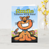 Lächeln Karte (Gelbe Blume)