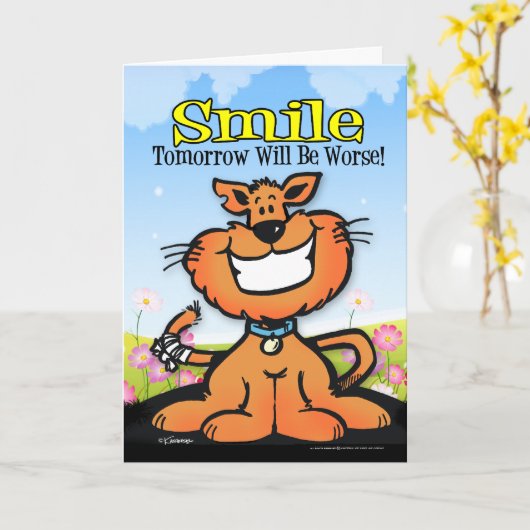 Lächeln Karte (Gelbe Blume)