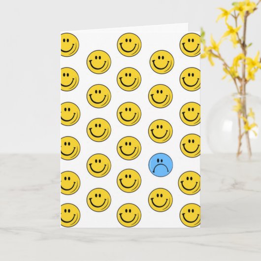 Lächeln Karte (Gelbe Blume)