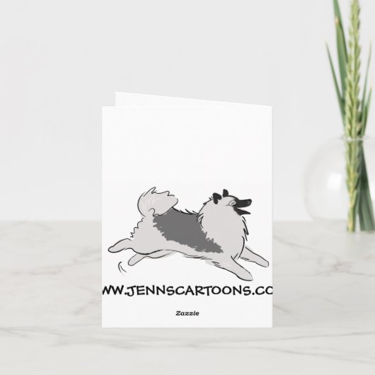 Lächeln Keeshond Danke (Rückseite)