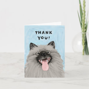 Lächeln Keeshond Danke