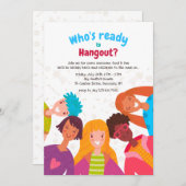 Lächeln Kinder Einladungen (Vorne/Hinten)