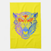 Lächeln Kitty Geschirrtuch (Vertikal)