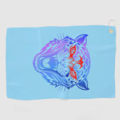 Lächeln Kitty Golfhandtuch (Horizontal)