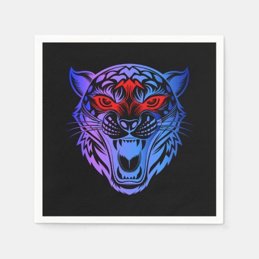 Lächeln Kitty Serviette (Vorderseite)