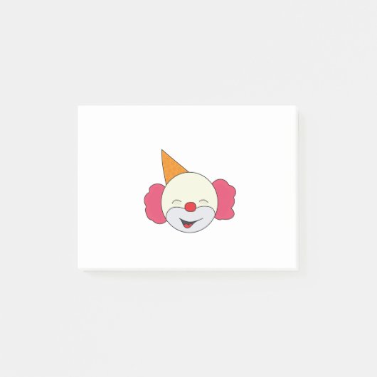 Lächeln kleiner Clown Post-it Klebezettel (Vorderseite)