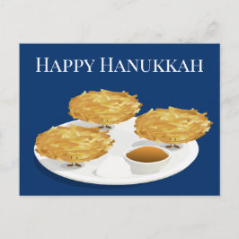 Lächeln Latkes Cartoon Hanukkah Postkarte