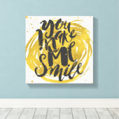 Lächeln Leinwanddruck (Insitu (Holzboden))