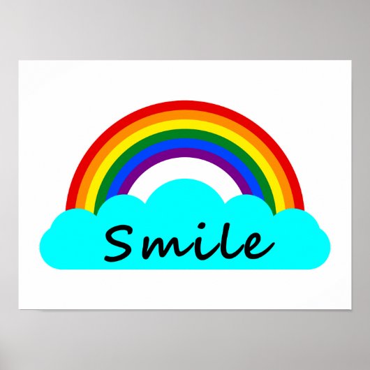 Lächeln - LGBT Regenbogen Poster (Vorne)