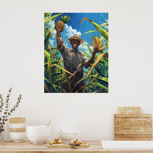 Lächeln Madagaskar Bauer Poster - Landwirtschaftli (Küche)