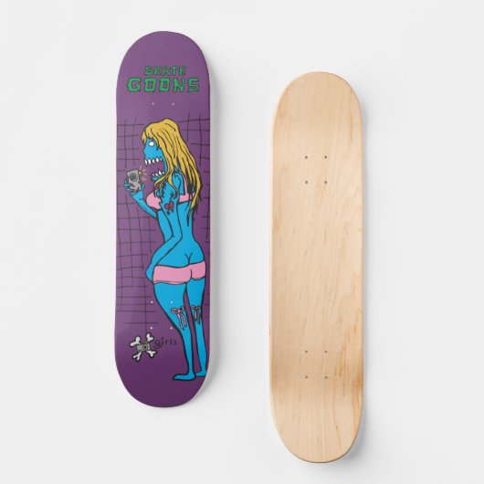 Lächeln, Mädchen Skateboard (Vorderseite)