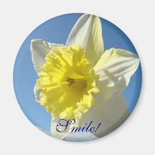 LÄCHELN! Magnet-Geschenke Gelbe Daffodil-Blume-Mag Magnet