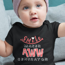 Lächeln Maker Aww Generator Herz & Lächeln Baby Strampler