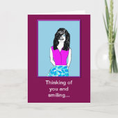 Lächeln Miss You Grußkarte Karte (Vorderseite)