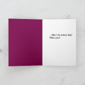 Lächeln Miss You Grußkarte Karte (Innenseite)