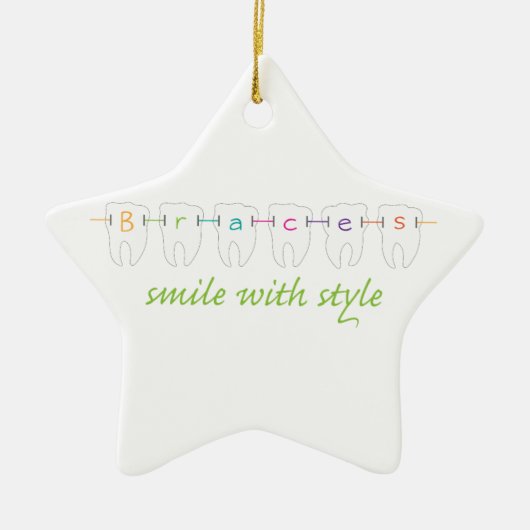 Lächeln mit Art Keramik Ornament (Vorne)