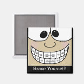 Lächeln mit Brackets Magnet (Vorderseite/Rückseite)