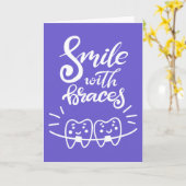 Lächeln mit Brammen | Lächeln der Zähne Karte (Gelbe Blume)