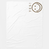 Lächeln mit Kaffeebohnen Fleecedecke (Vorderseite)