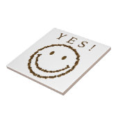 Lächeln mit Kaffeebohnen Fliese (Seite)