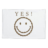 Lächeln mit Kaffeebohnen Kissenbezug (Rückseite)