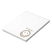 Lächeln mit Kaffeebohnen Notizblock (Rotiert)