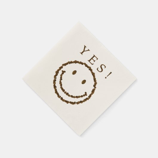 Lächeln mit Kaffeebohnen Serviette (Ecke)