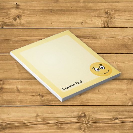 Lächeln mit Open Eyes Notepad Notizblock