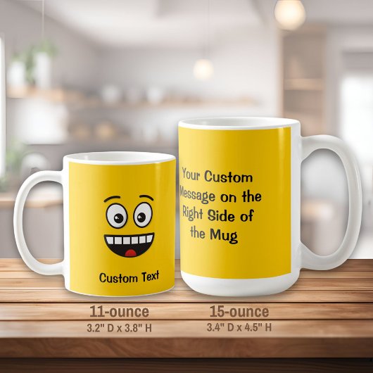 Lächeln mit Open Mouth Coffee Tasse