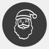 Lächeln mit Santa Runder Aufkleber (Vorderseite)