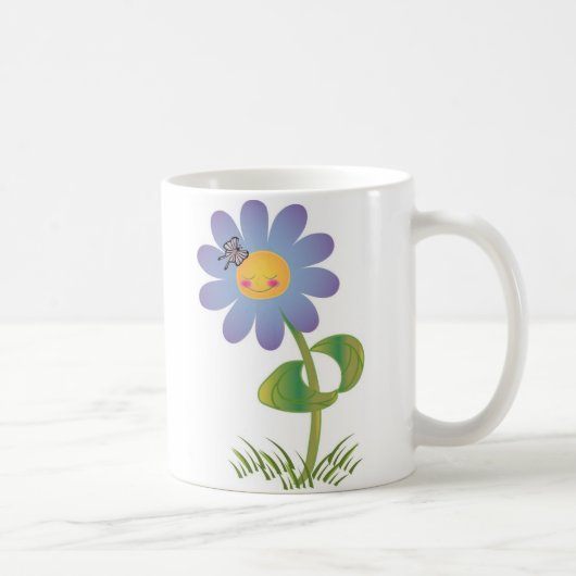 Lächeln mit Schmetterling Kaffeetasse (Rechts)