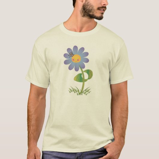 Lächeln mit Schmetterling T-Shirt (Vorderseite)
